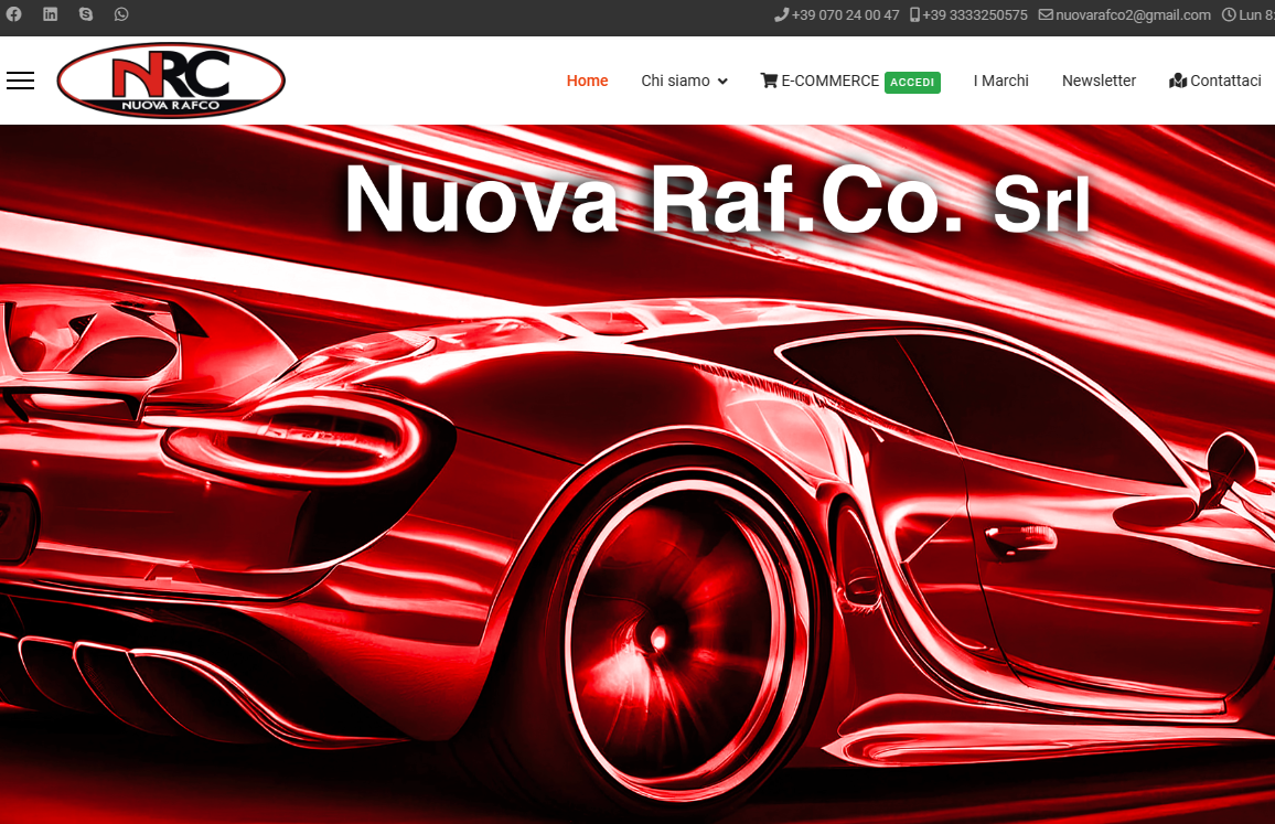 Nuovo sito per NUOVA Raf.Co. Srl